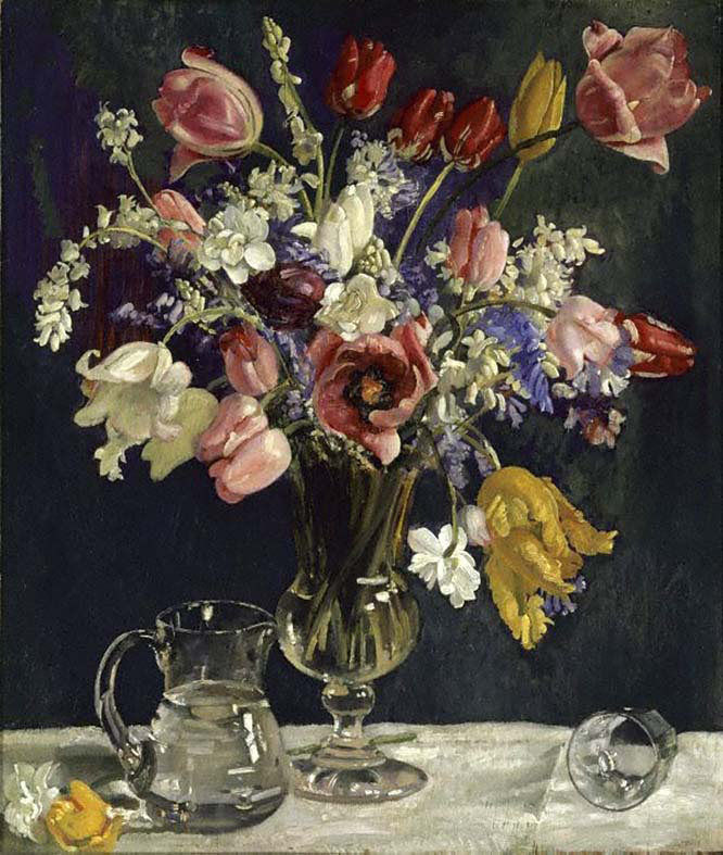 Still-life Tulips and Wild Hyacinths
